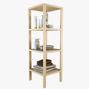 shelves bathroom cabinet 3D model
