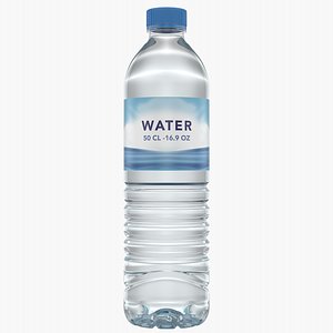 3D water bottle 50 cl model