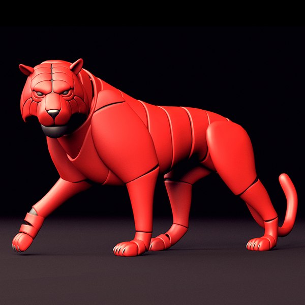 tiger cat mechanic rig 3D model