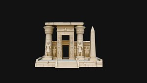Egyptian Temple Model Design 2 - 3D Print Model 3D model