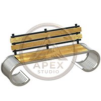 Modular Shopping Mall Bench Seating v5