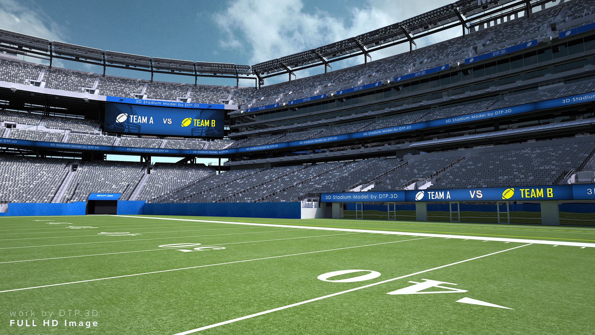 3D model New York Jets - American Football Stadium VR / AR / low