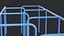 3D model Calisthenics Labyrinth Bars 01 Blue