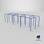 3D model Calisthenics Labyrinth Bars 01 Blue