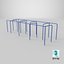 3D model Calisthenics Labyrinth Bars 01 Blue