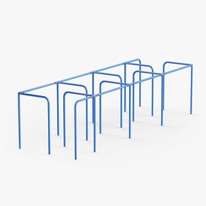 3D model Calisthenics Labyrinth Bars 01 Blue