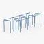 3D model Calisthenics Labyrinth Bars 01 Blue