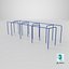 3D model Calisthenics Labyrinth Bars 01 Blue
