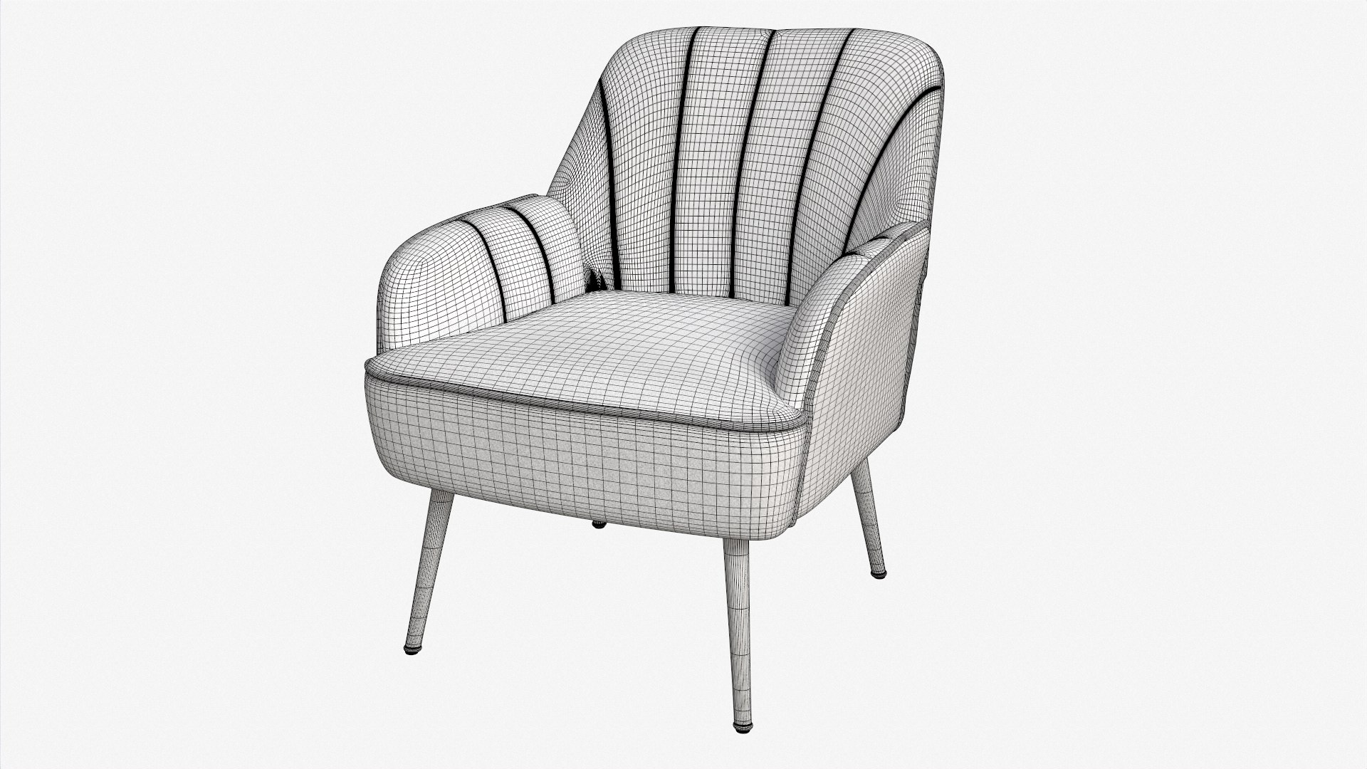 3D Everly Quinn Upholstered Armchair Model TurboSquid 2094242   Render 005 