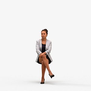 00251Anargul0014 - Adult Indian woman waiting in office wearing autumn or spring business attire model