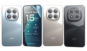 3D Xiaomi REDMI Note 15 Pro 5G All Colors model