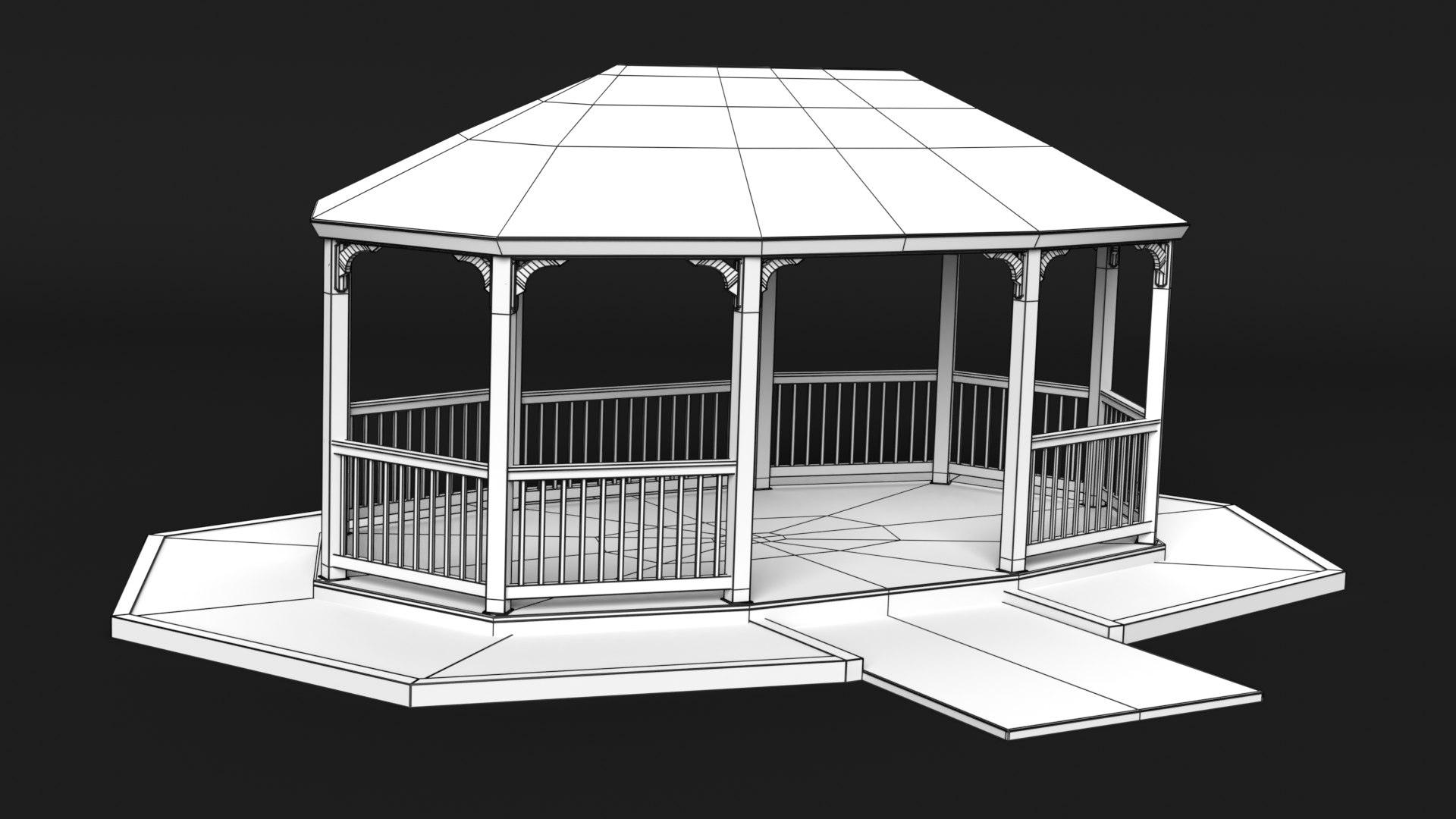 3D Gazebo Structure Architecture TurboSquid 1696889