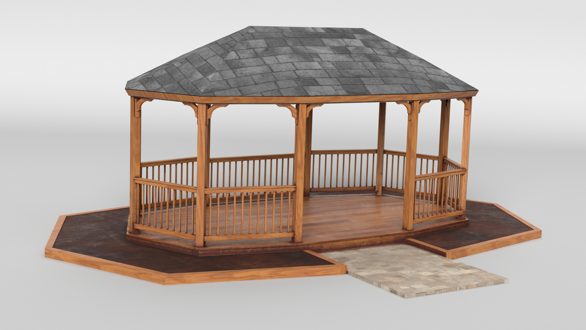 3D Gazebo Structure Architecture TurboSquid 1696889