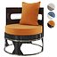 Silla decorativa Homary-Walnut Silla decorativa tapizada moderna Silla decorativa con patas de acero inoxidable