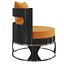Silla decorativa Homary-Walnut Silla decorativa tapizada moderna Silla decorativa con patas de acero inoxidable