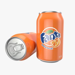 Aluminum Can 0.33L Fanta 3D Model