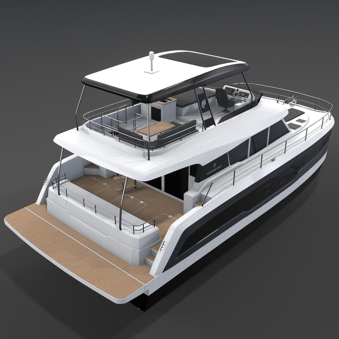3D MY5 FOUNTAINE PAJOT 3D Power Catamaran - TurboSquid 2053405