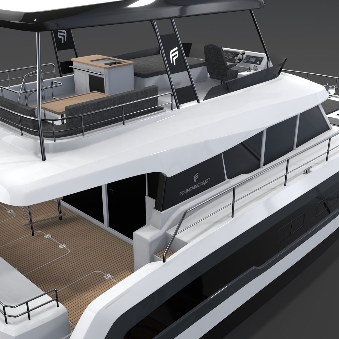 3D MY5 FOUNTAINE PAJOT 3D Power Catamaran - TurboSquid 2053405