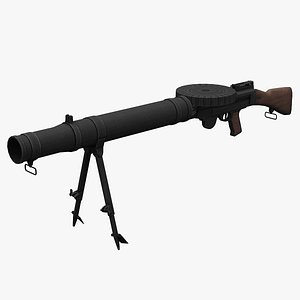 Lewis Gun Rifle 3D model