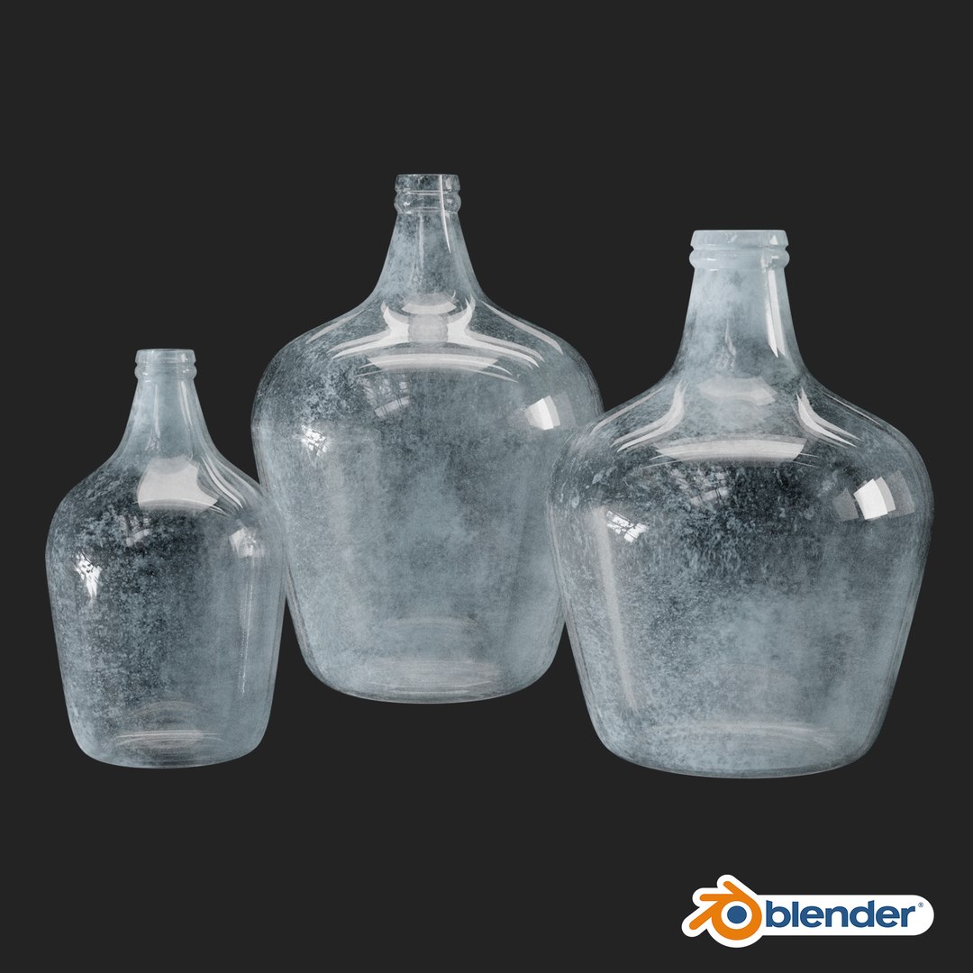 Picture Idea: 3D Frosted Recycled Glass Vases Model