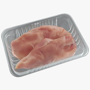 Fresh Chicken Breasts Clear Plastic Tray