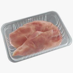 Fresh Chicken Breasts Clear Plastic Tray