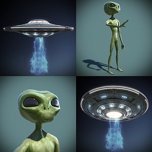 3d ufo alien model