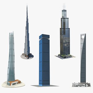 3D skyscrapers 3 model