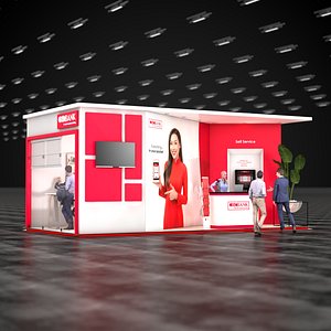 3D banking exhibition stand