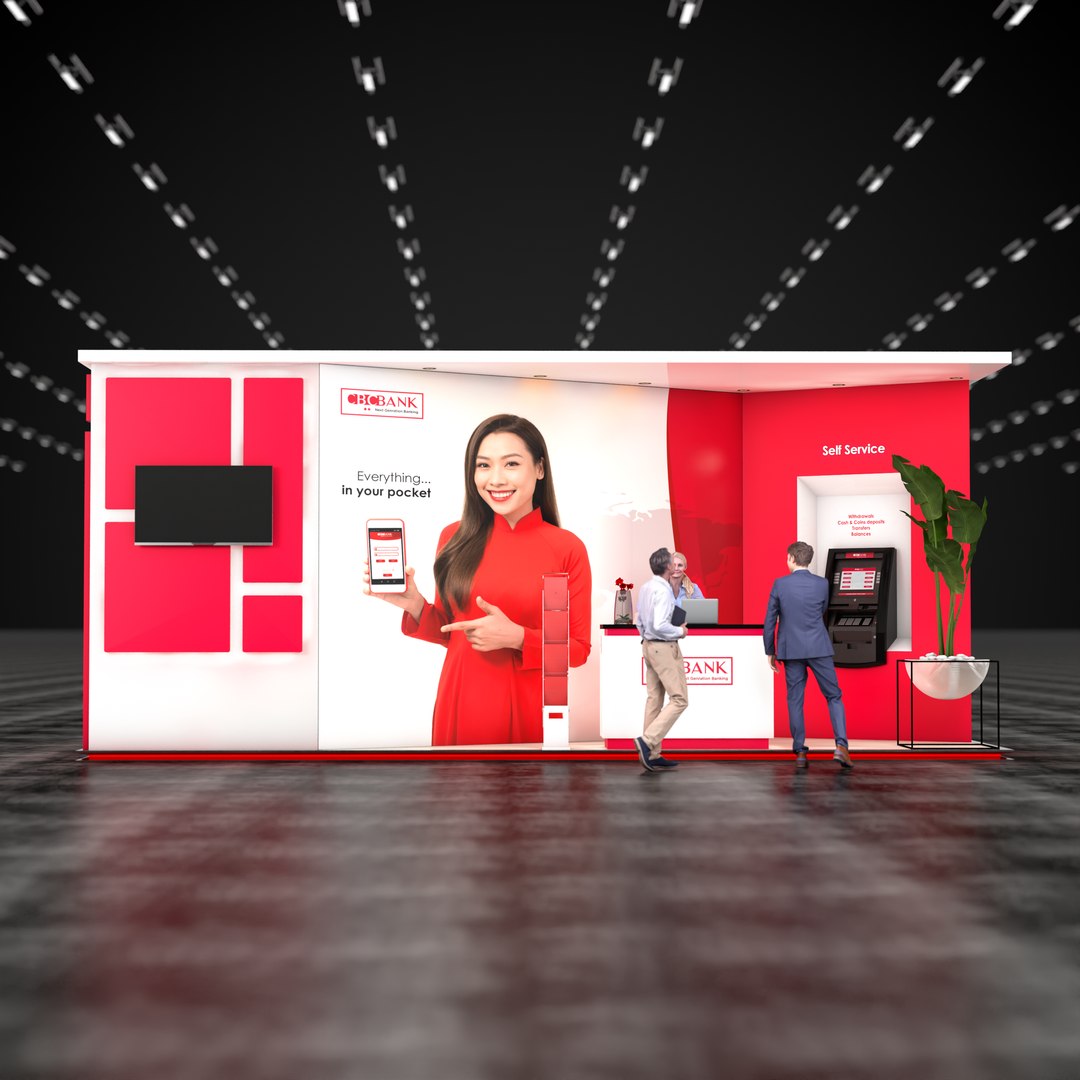 3D Banking Exhibition Stand - TurboSquid 1797213