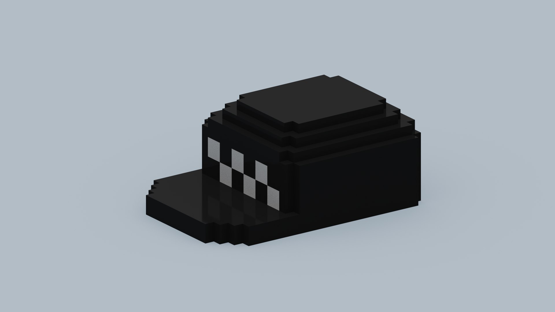 Voxel Black Hat 3D Model - TurboSquid 1929057