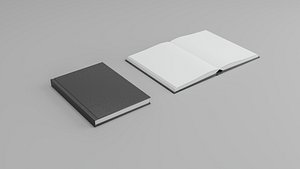 3D Hardcover Notebook Journal book Two 3D models Open and closed book models included