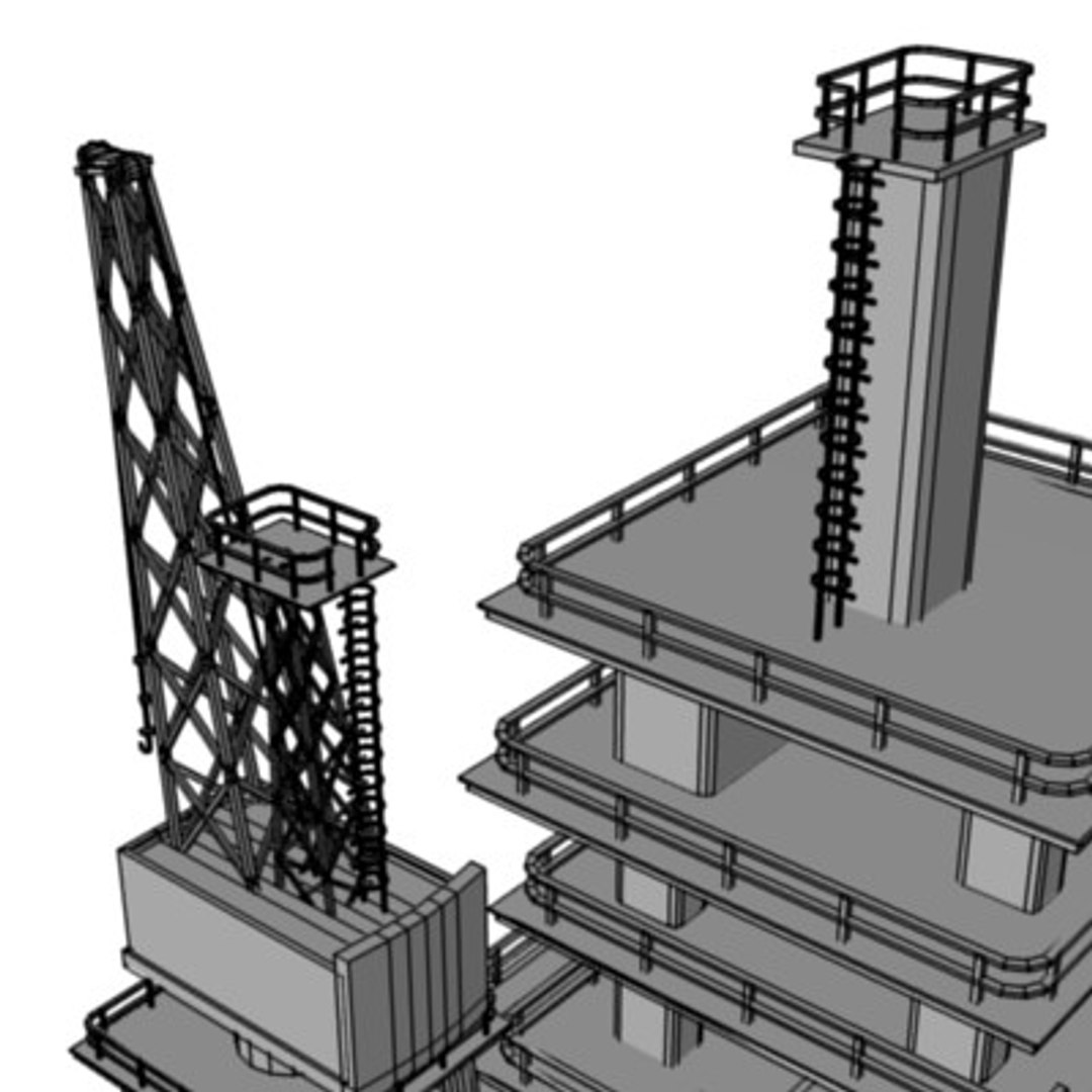 Water Drilling Rig 3d Model