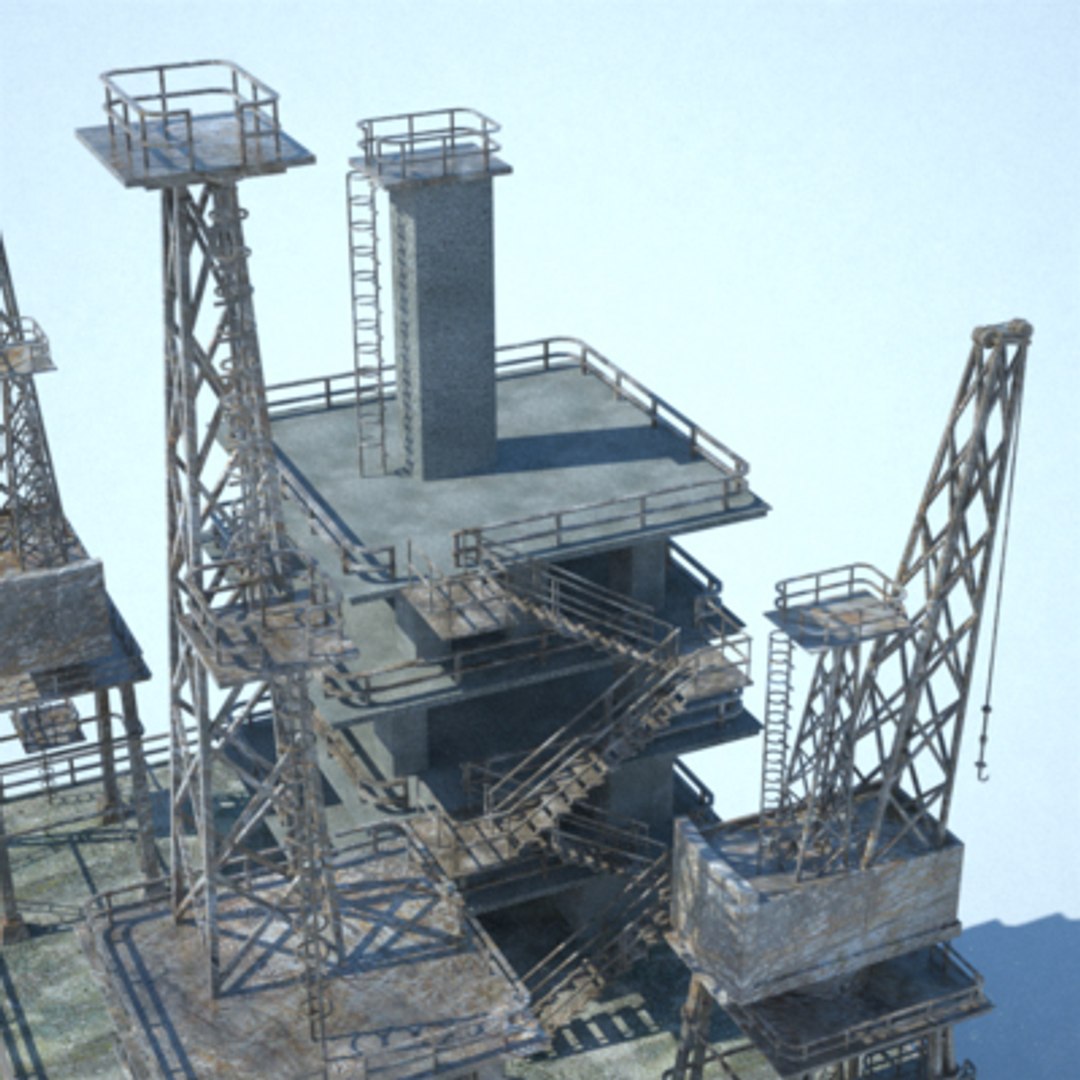 Water Drilling Rig 3d Model