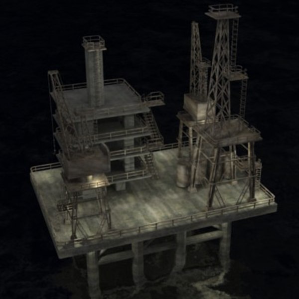 water drilling rig 3d model