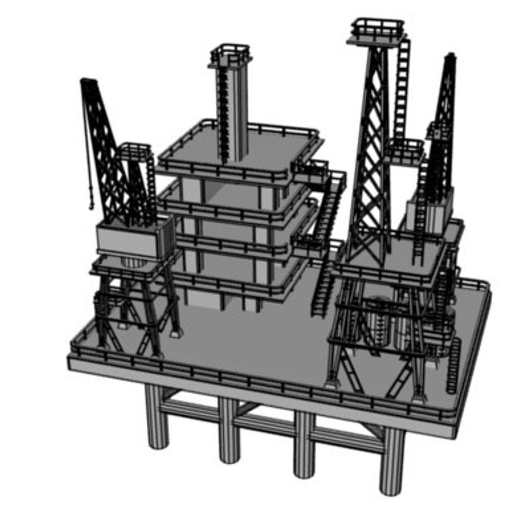 Water Drilling Rig 3d Model