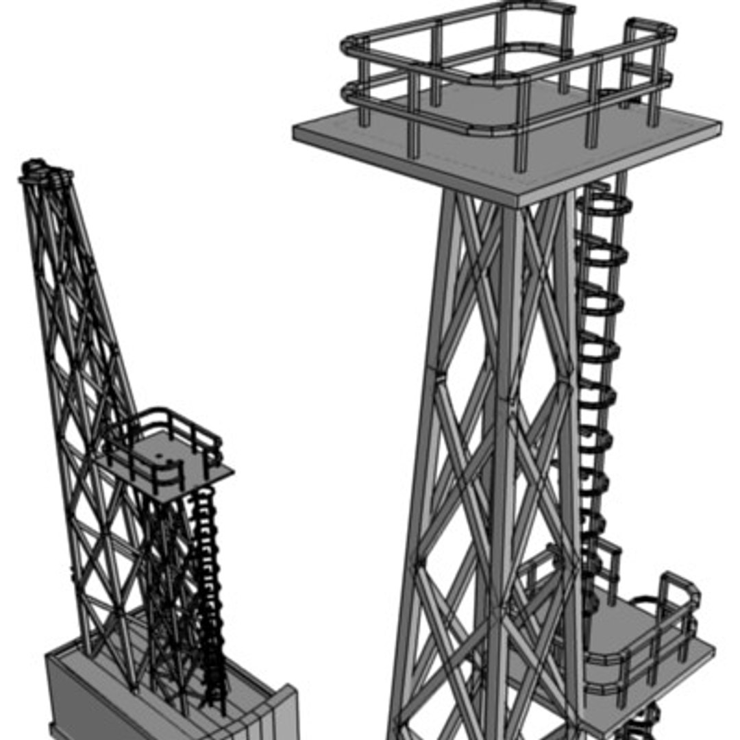 Water Drilling Rig 3d Model