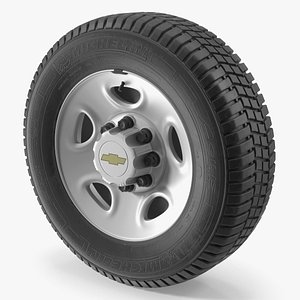 OEM Chevrolet Express 3500 Tire and Rim 3D model