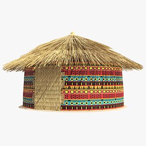 African Thatched Hut model