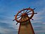 Rueda de dirección del barco alto