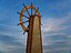 Rueda de dirección del barco alto