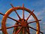 Rueda de dirección del barco alto