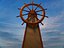 Rueda de dirección del barco alto