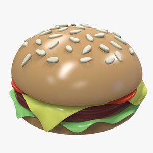 3D Cartoon Burger