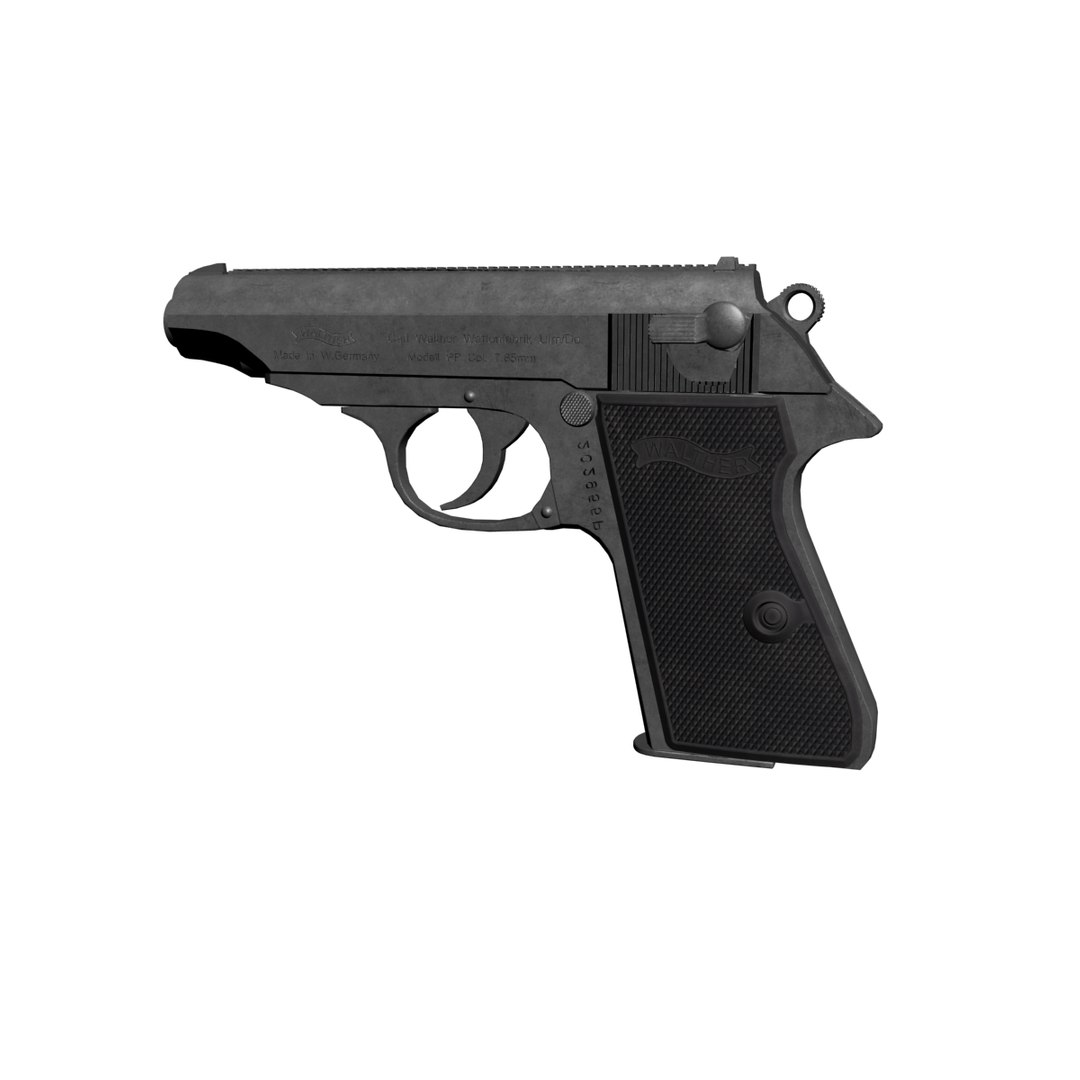 Walther Pp Pistol 3d Max