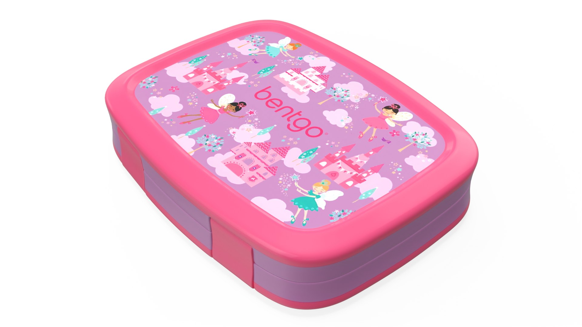 Plastic Bentgo Kids Lunch Box Closed Pink 3D Model - TurboSquid 2148964