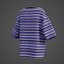 Camisas listradas Harajuku Mulheres Manga curta Camisa grande Streetwear Camiseta gótica