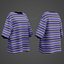 Camisas listradas Harajuku Mulheres Manga curta Camisa grande Streetwear Camiseta gótica