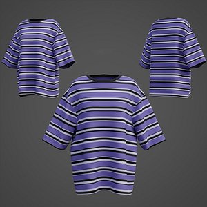 Harajuku Striped Shirts Women Short Sleeve Oversized Shirt Streetwear Gothic T-Shirt 3D
