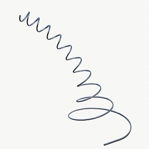 3D model metal spiral spring